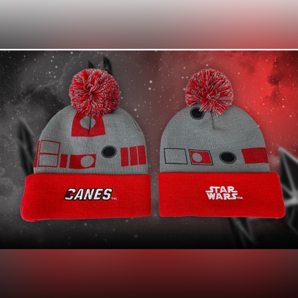 NHL Carolina Hurricanes x Star Wars Pom Pom Beanie Winter Hat Collectible Item